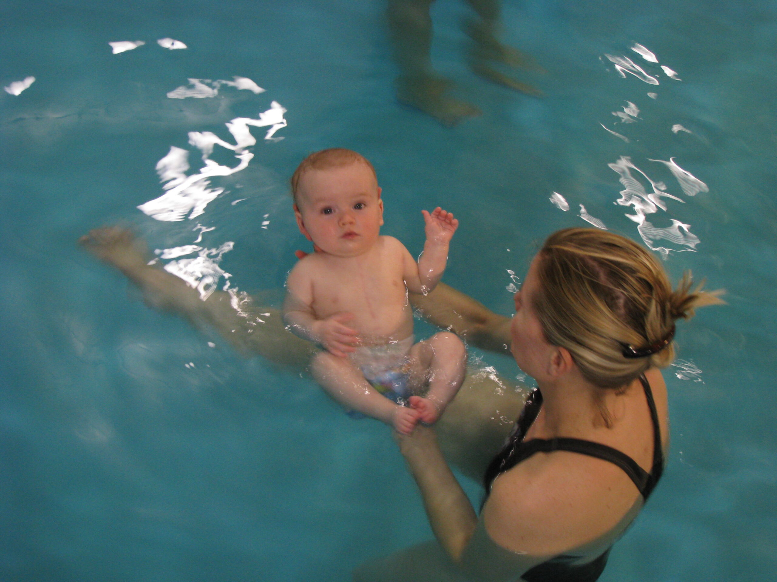 Swim Lessons for babies can start as early as age 6 weeks