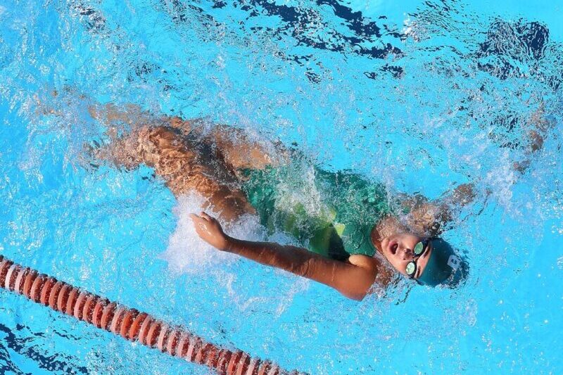 female swimmer Athlete swim training in swimming pool
