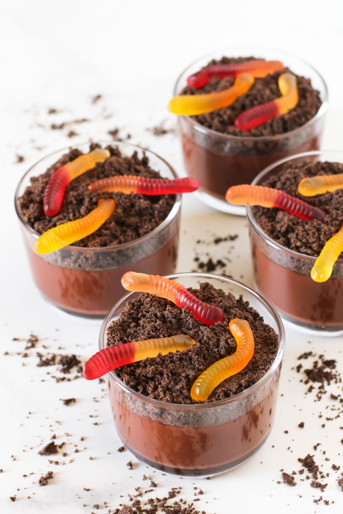 gluten free dairy free Halloween dirt cups